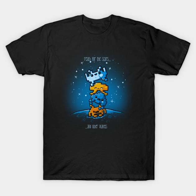 Cute Invaders T-Shirt by LetterQ